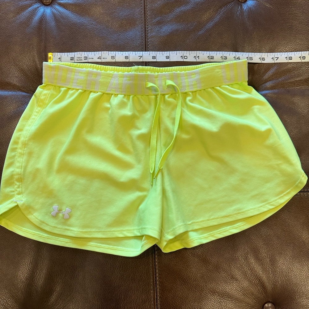 Women’s Under Armour Yellow Athletic Shorts - Medium
